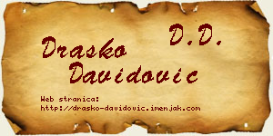 Draško Davidović vizit kartica